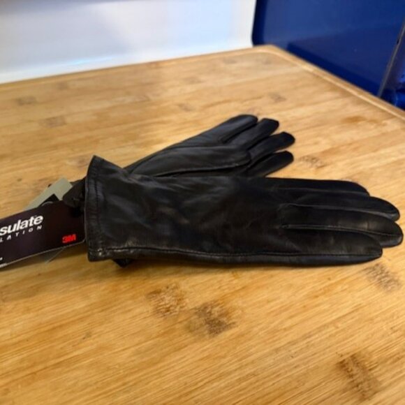 Black leather gloves with Thinsulate - NWT - Picture 11 of 16